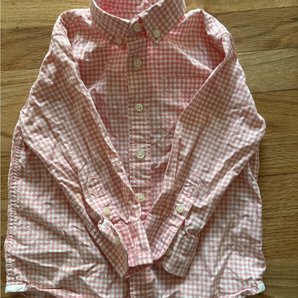 Crewcuts Pink Button Down Shirt Classic Gingham